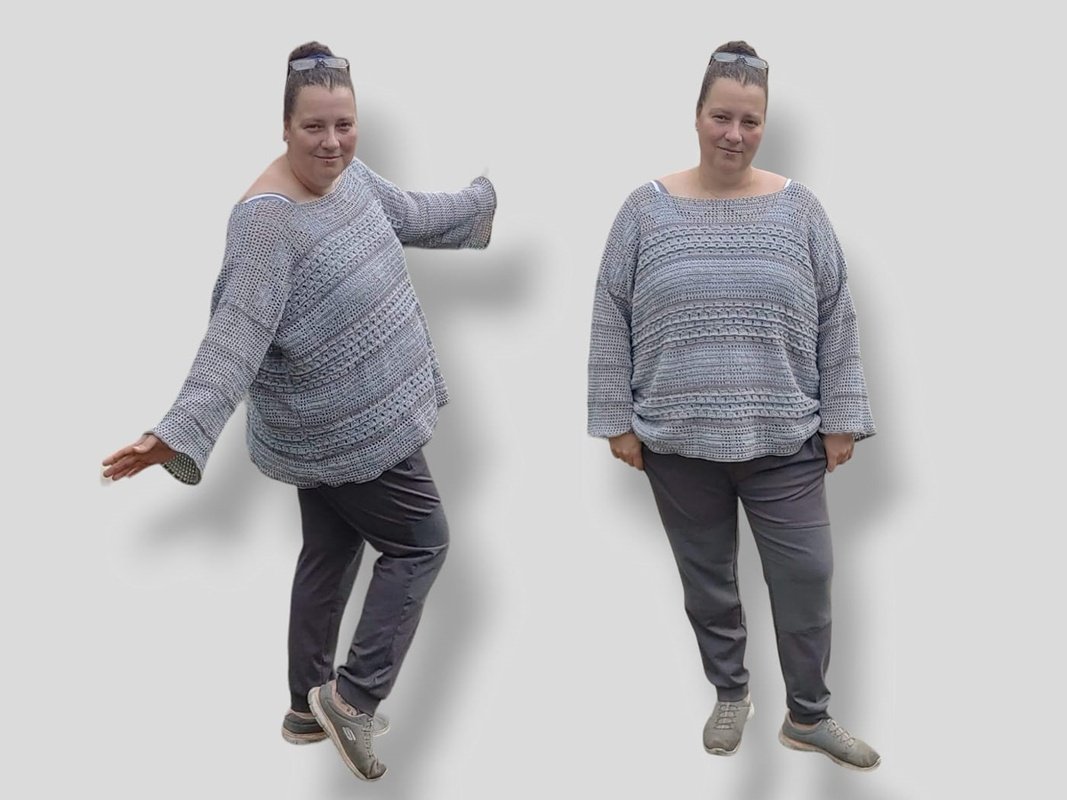 Häkelanleitung Pulli - Pullover "Herzdame" Alle Größen - Bild 3