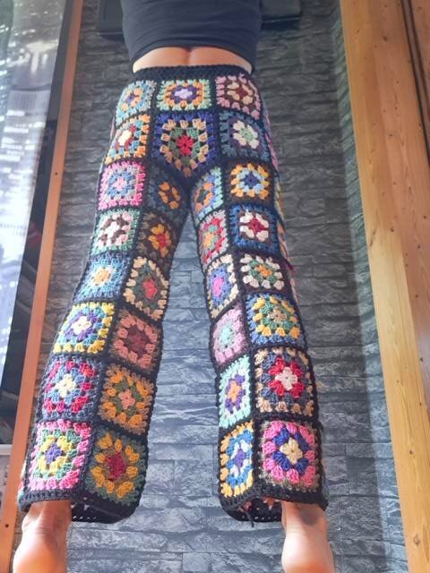 CROCHET PATTERN  * 5in1 PANTS * granny square trousers