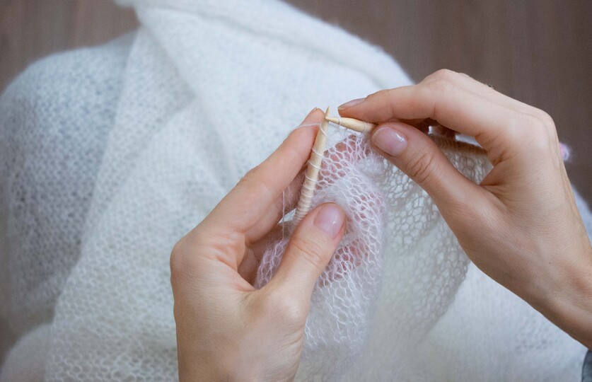 Knitting Pattern Knit Mohair shawl wedding bridal stole long women scarf