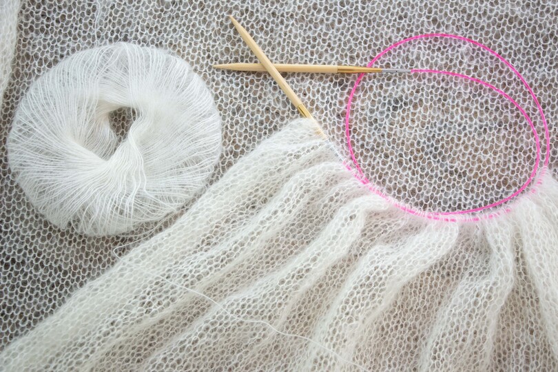 Knitting Pattern Knit Mohair shawl wedding bridal stole long women scarf