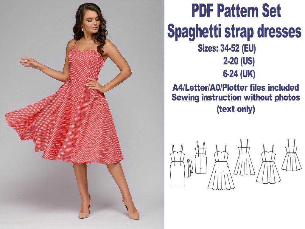 PDF Dress Pattern Sewing Patterns Strap Dresses Sewing Patterns Prom Dress