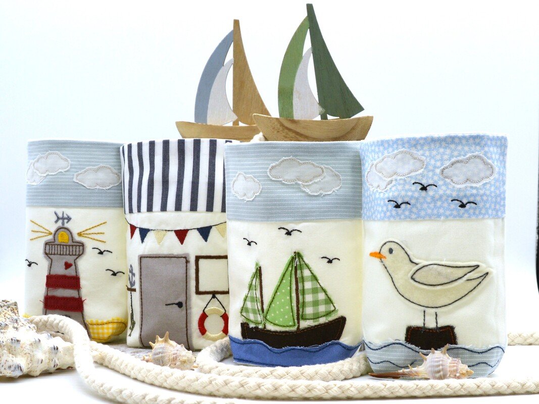 Stickdatei Lichterbeutel maritim