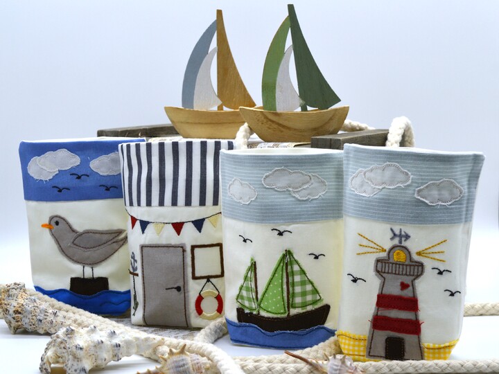 Stickdatei Lichterbeutel maritim