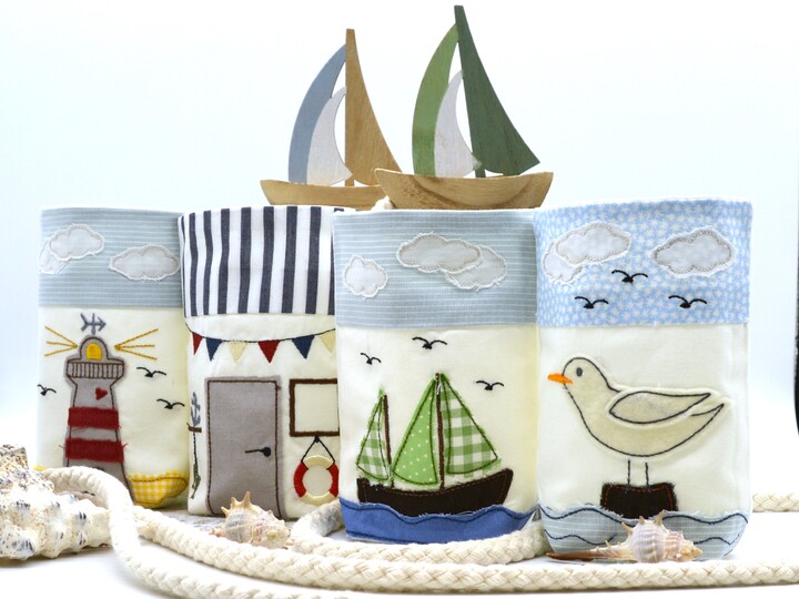 Stickdatei Lichterbeutel maritim