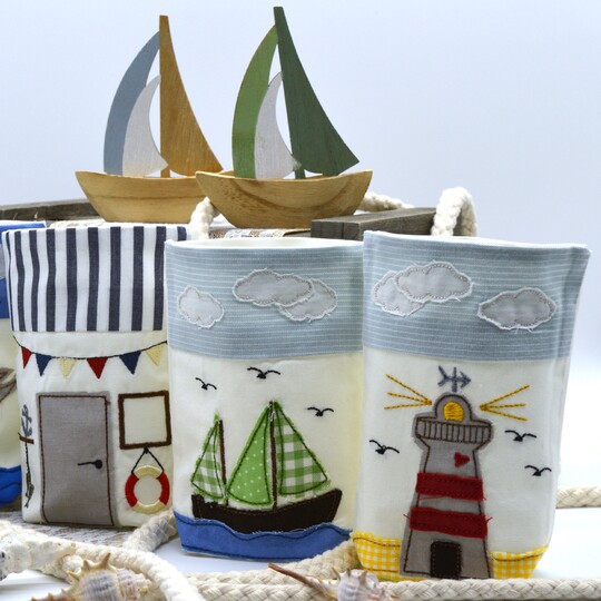 Stickdatei Lichterbeutel maritim