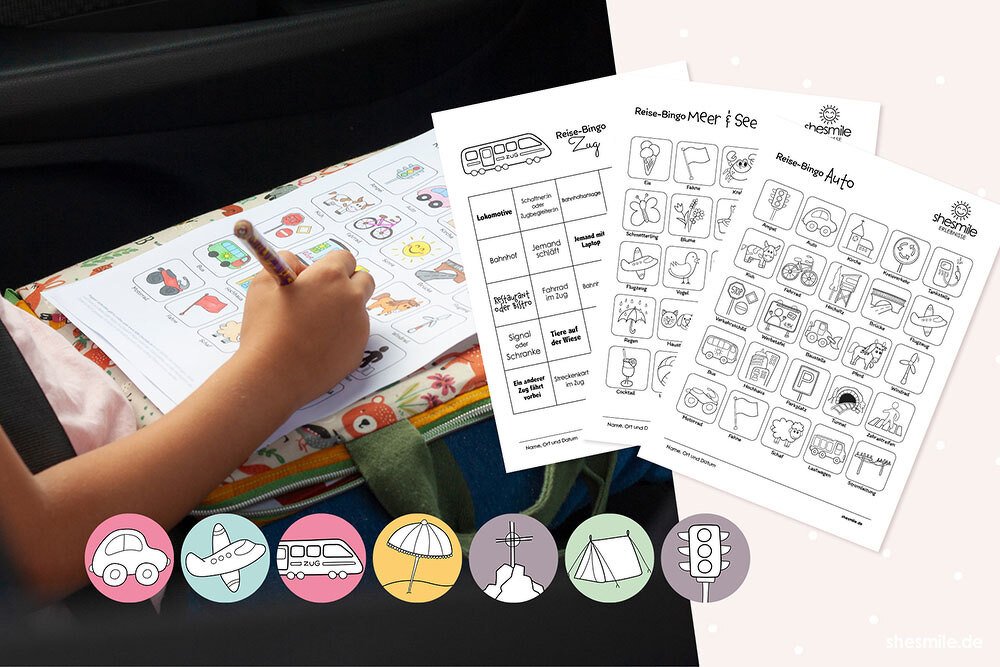 Reise-Bingo für Kinder (Druckvorlage &amp; Spielideen)