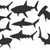 Stickdatei - Hai Raubfisch Silhouette