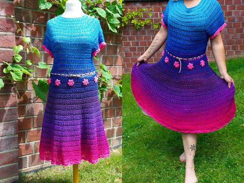 Häkelanleitung RVO Kleid "Blütenmeer"