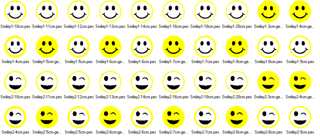 Stickdatei - Smiley