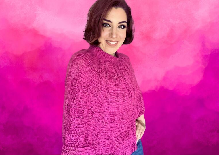 Häkelanleitung Poncho "HIMBEERE"