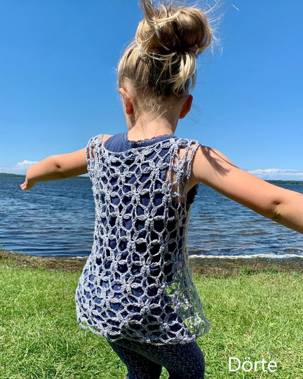 Luftiges Häkelshirt "LilaBlu" | für Erwachsene und Kinder