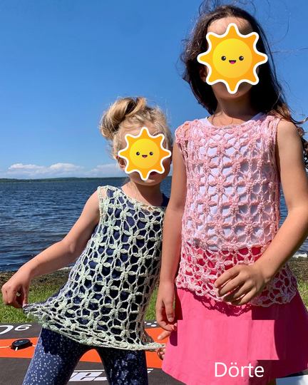 Luftiges Häkelshirt "LilaBlu" | für Erwachsene und Kinder