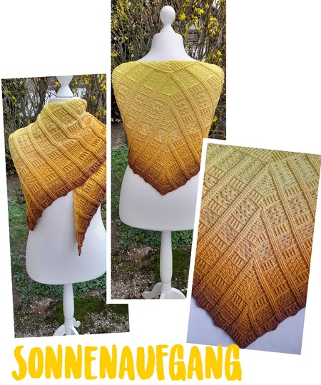 flaches Dreieckstuch "Sonnenaufgang"