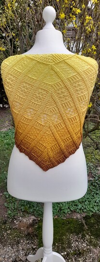 flaches Dreieckstuch "Sonnenaufgang"