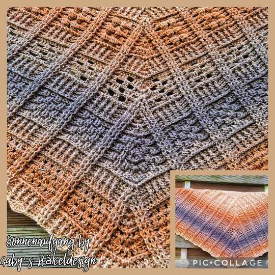 flaches Dreieckstuch "Sonnenaufgang"