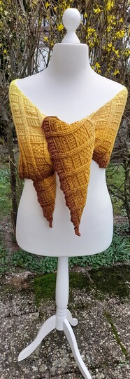 flaches Dreieckstuch "Sonnenaufgang"