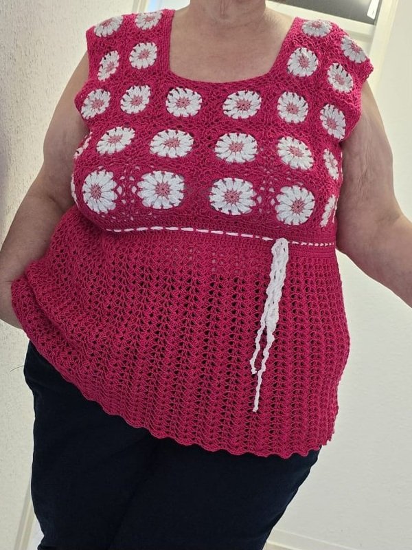 Häkelanleitung für das Tunika-Shirt "Blümchen" - Bild 5