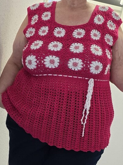 Häkelanleitung für das Tunika-Shirt "Blümchen"