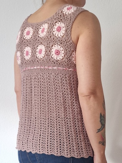 Häkelanleitung für das Tunika-Shirt "Blümchen"