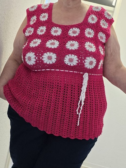 Häkelanleitung für das Tunika-Shirt "Blümchen"