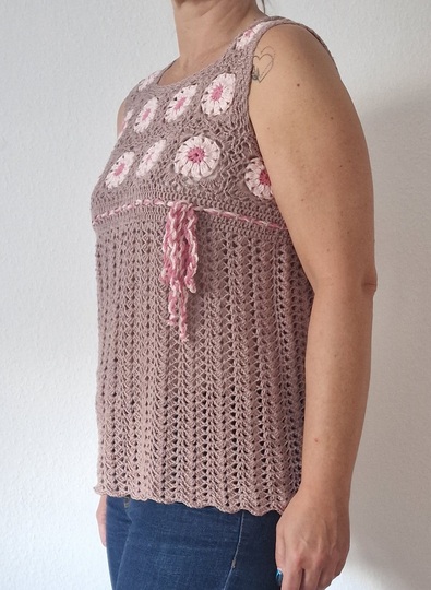 Häkelanleitung für das Tunika-Shirt "Blümchen"