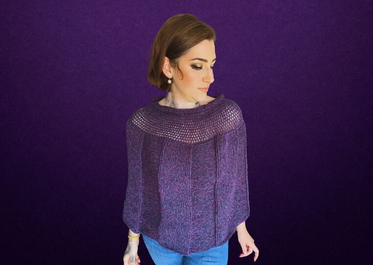 Häkelanleitung Poncho "BLAUBEERE"