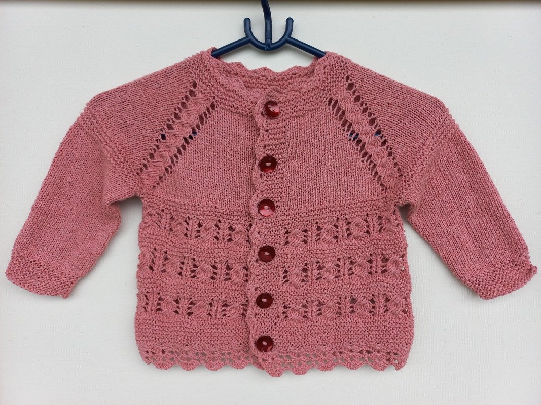 Strickanleitung Babyjacke/Mädchenjacke Gr. 92/98 ca. 2-3J, Reihe für Reihe
