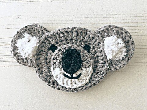 Häkelanleitung Koalabär-Applikation