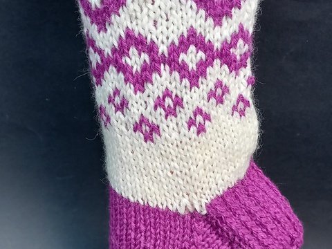 Strickanleitung für Socken mit Diamondmuster, Gr. 39/40