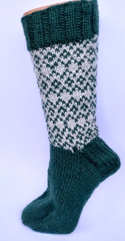 Strickanleitung für Socken mit Bordürenmuster, Gr. 42/43