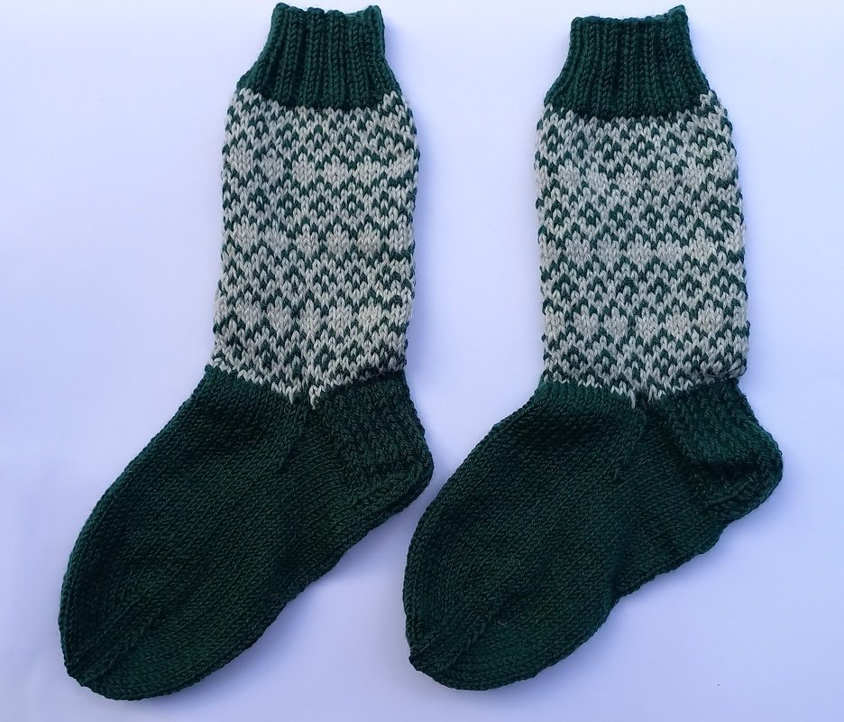 Strickanleitung für Socken mit Bordürenmuster, Gr. 42/43 - Bild 3