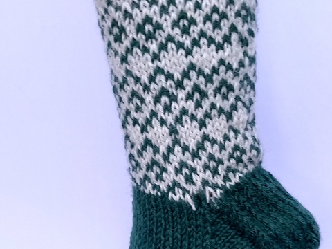 Strickanleitung für Socken mit Bordürenmuster, Gr. 42/43