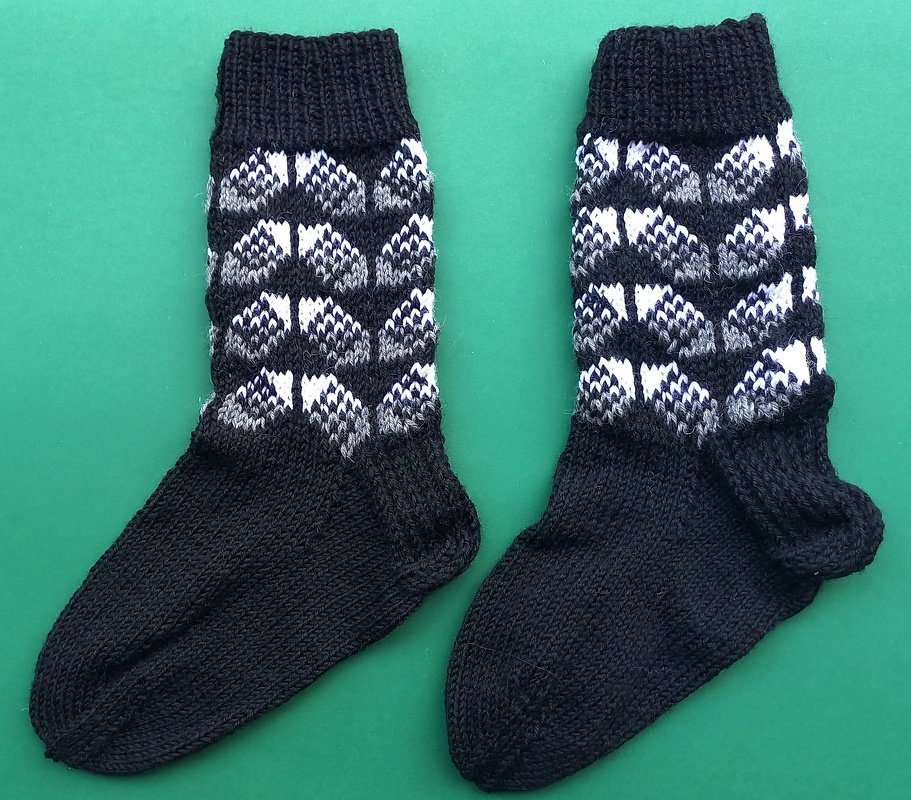 Strickanleitung für Socken mit Acorn-Muster, Gr. 43/44 - Bild 2