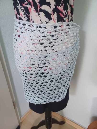 Häkelanleitung: Pareo und Schultertuch 2 in 1 "Hüftgold"