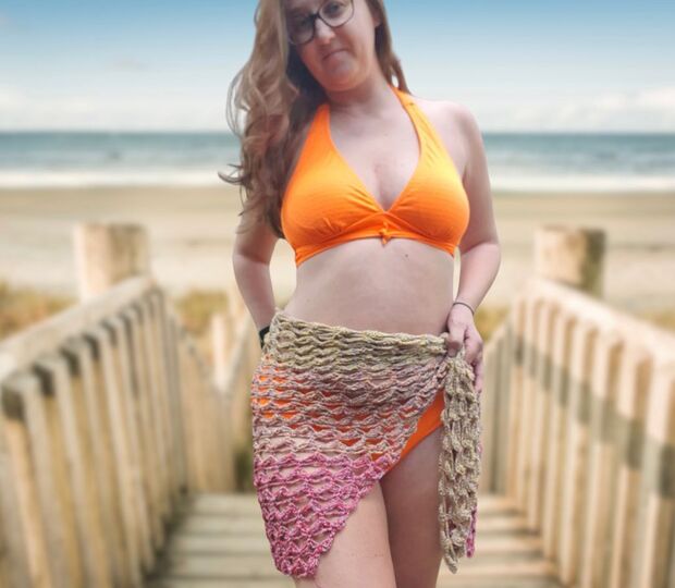 Häkelanleitung: Pareo und Schultertuch 2 in 1 "Hüftgold"