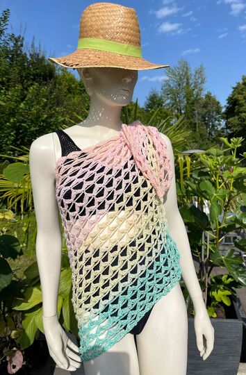 Häkelanleitung: Pareo und Schultertuch 2 in 1 "Hüftgold"