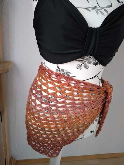 Häkelanleitung: Pareo und Schultertuch 2 in 1 "Hüftgold"