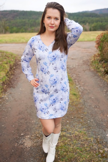 lovely elegant dress 34-56 Maxikleid Longpullover Shirt Kleid Schnittmuster