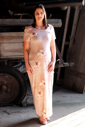 lovely elegant dress 34-56 Maxikleid Longpullover Shirt Kleid Schnittmuster