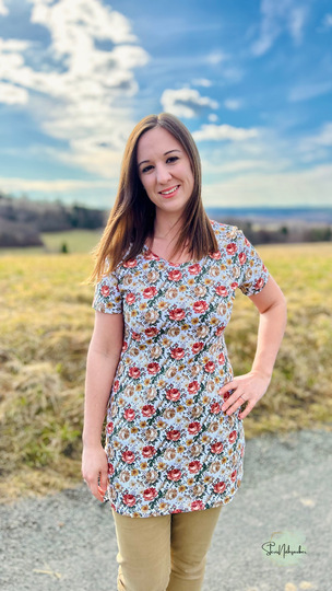 lovely elegant dress 34-56 Maxikleid Longpullover Shirt Kleid Schnittmuster