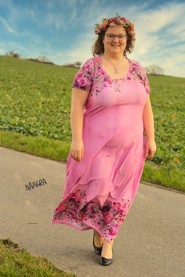 lovely elegant dress 34-56 Maxikleid Longpullover Shirt Kleid Schnittmuster