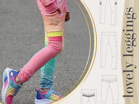 lovely leggings 50-164 Schnittmuster Leggins Legins Legings Nähanleitung