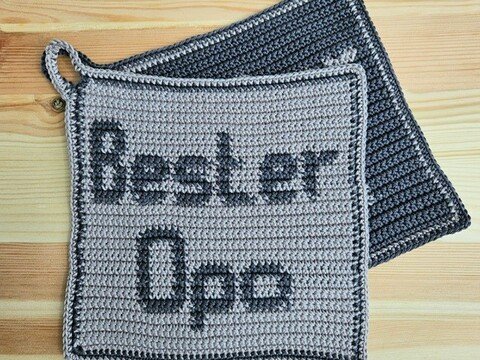 Häkelanleitung Topflappen Bester Opa