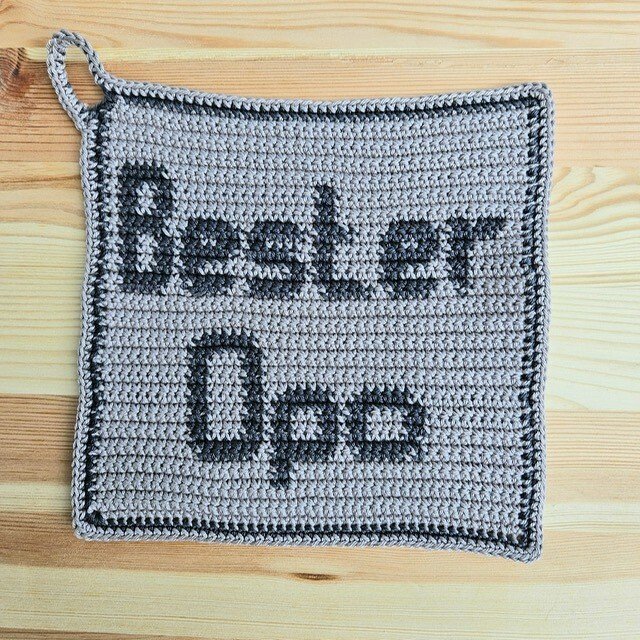 Häkelanleitung Topflappen Bester Opa - Bild 3