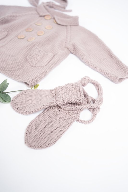 Handschuhe mit Zopf-Randblenden