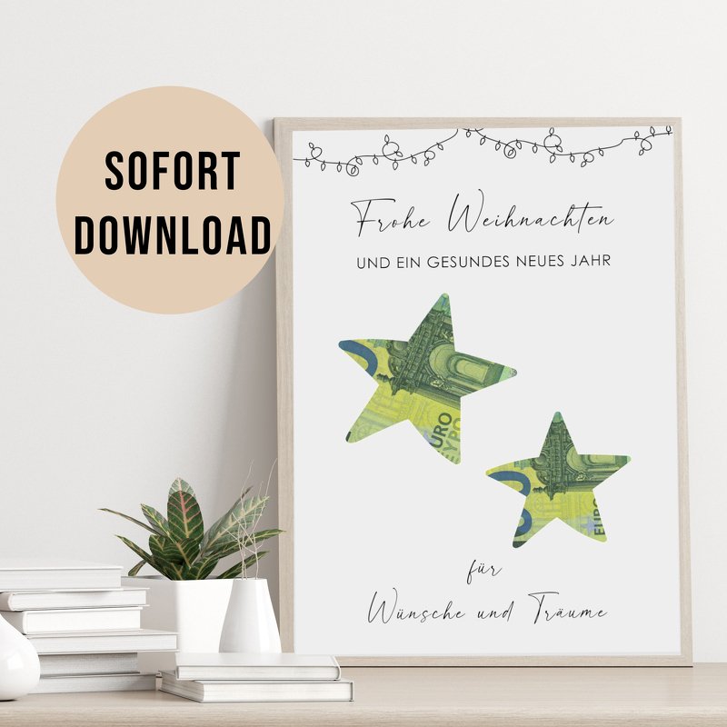 Poster GELDGESCHENK Weihnachten STERNE DOWNLOAD - Bild 4