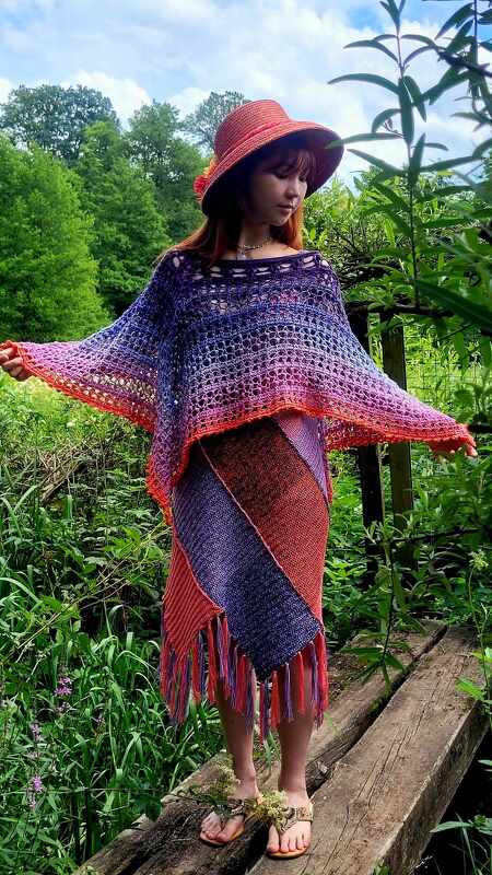 "Paarl" - Set aus Kleid oder Top mit Poncho oder Tunika - Häkelanleitung - Bild 11