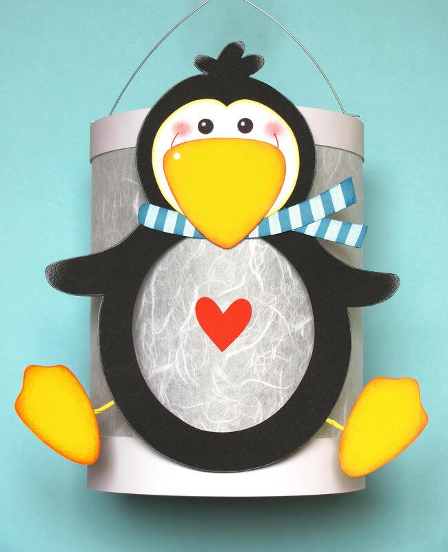 DIY Bastelvorlage Laterne Pinguin für St. Martin als Martinslaterne - Bild 8