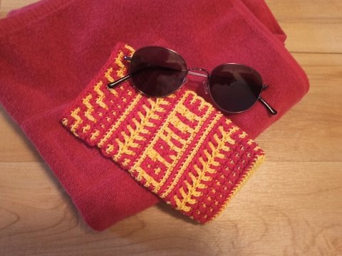 Häkelanleitung - Brillenetui in Mosaiktechnik