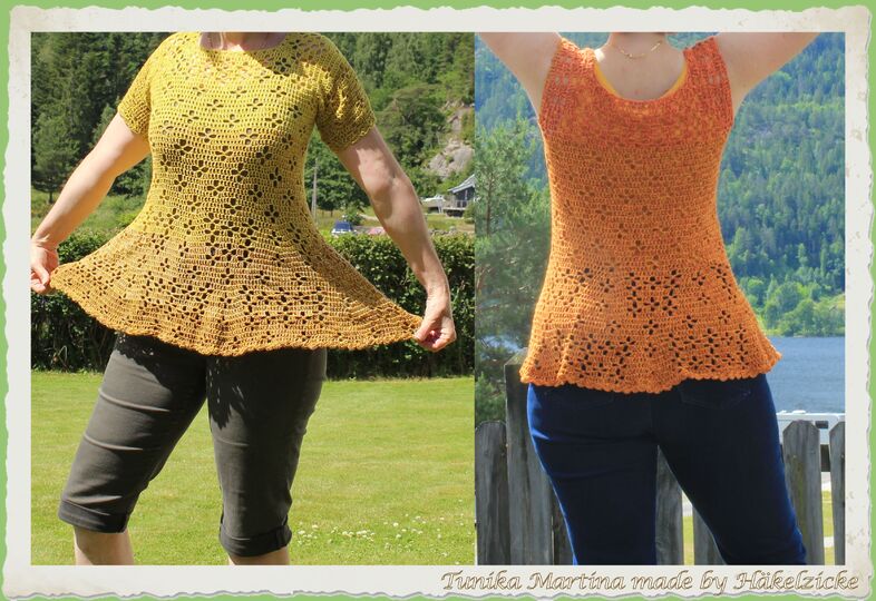 Häkelanleitung Tunika Martina S-XXL